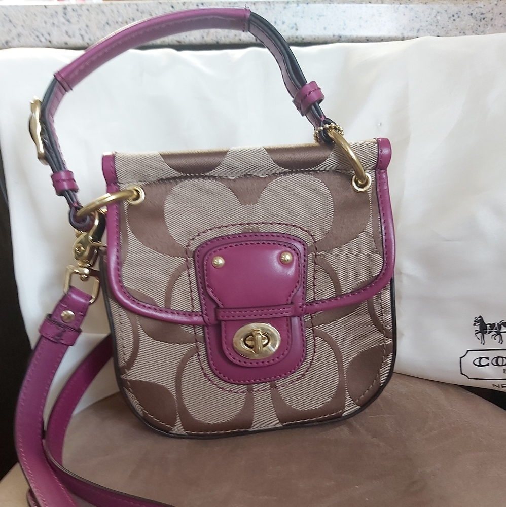 Coach Mini Top Handle Crossbody Saddle Bag Gem